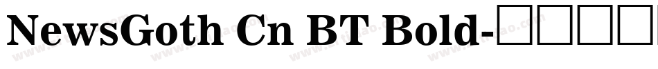 NewsGoth Cn BT Bold字体转换